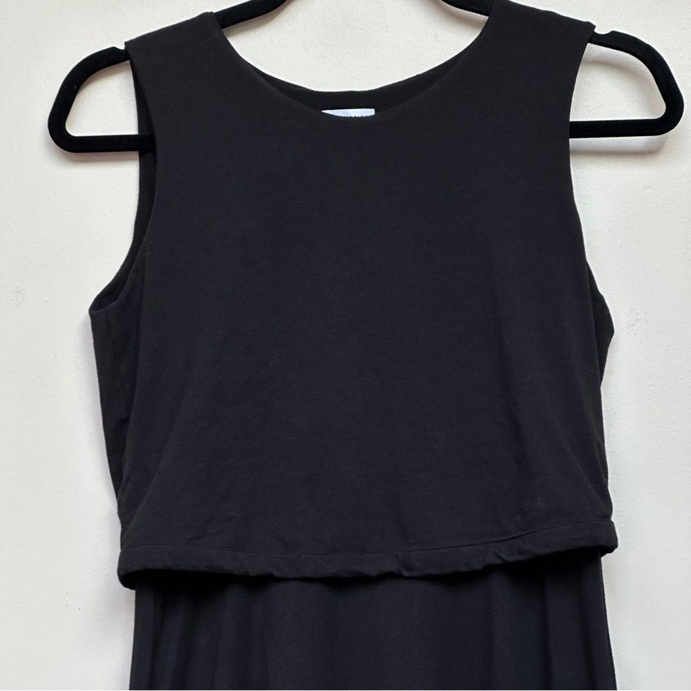 Cuyana Black Asymmetrical Overlay Dress Size X-Small - Picture 5 of 10